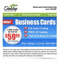 Check out Oakley's business card store!