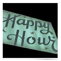 Image of Happy Hour sign.