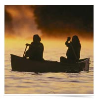 Image of couple in a canoe.