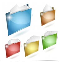 Image of colored digital folders