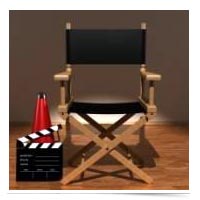 Image of movie set chair.