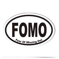 Image of FOMO sticker.