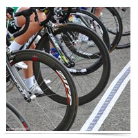 Image of bikes at the starting line