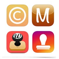 Watermarking app logos
