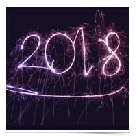 2018 in purple sparkler.