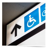 Wheelchair accessible directional.