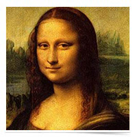 Painting of the Mona Lisa.