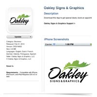 The Oakley Signs & Graphics iPhone/iPad App