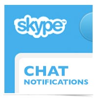 Skype chat notifications.