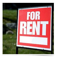 For Rent sign.