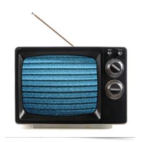 Image of old television with static.