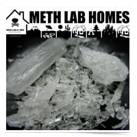 Image of meth and MethLabHomes.com logo.