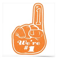 Image of We're #1 foam finger.