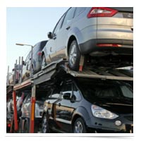 Cars on a car carrier