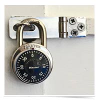 Combination lock.