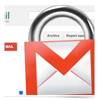 Gmail with a lock Logo.