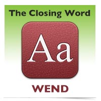 The Closing Word: Wend